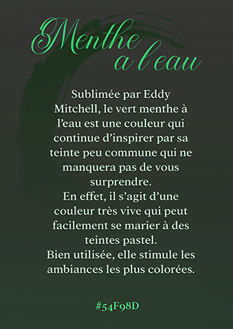 Vert menthe à l'eau